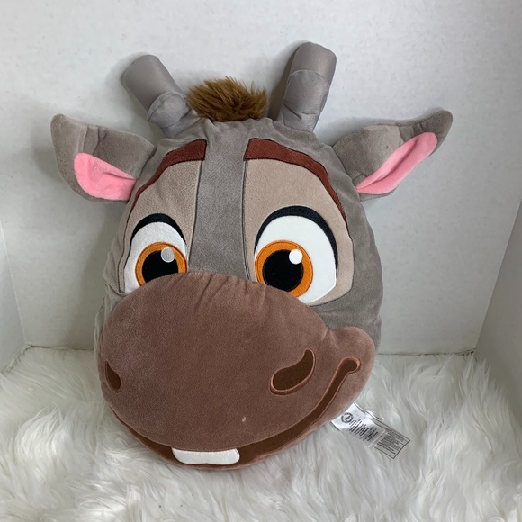 Disney Store Frozen Sven Plush Pillow Stuffed Toy Head 16 x 13 in - Picture 1 of 3